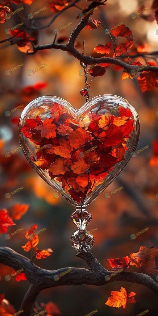 Diamond Painting: Corazón de Hojas Otoñales