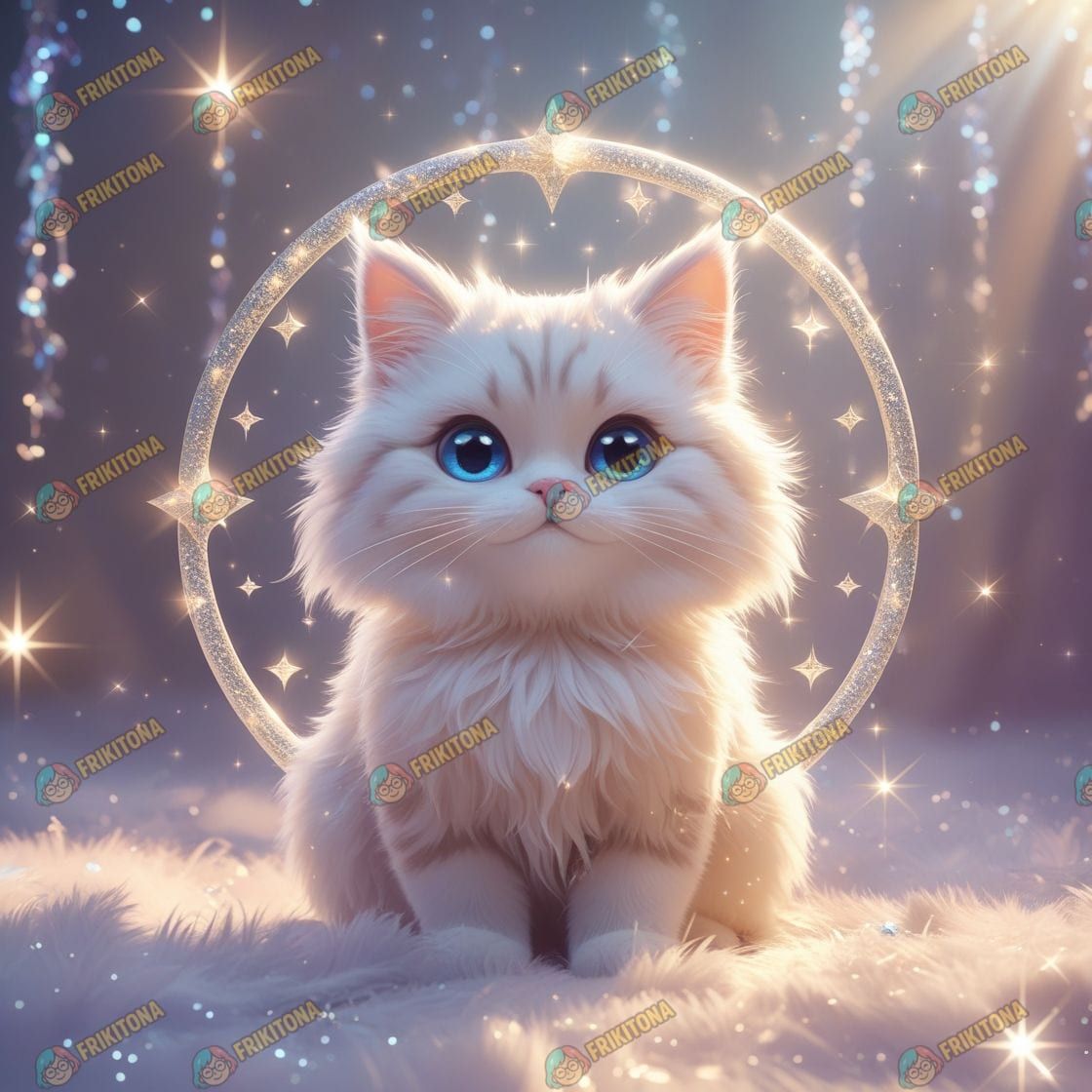 Diamond Painting: Gatita con Halo de Cristal