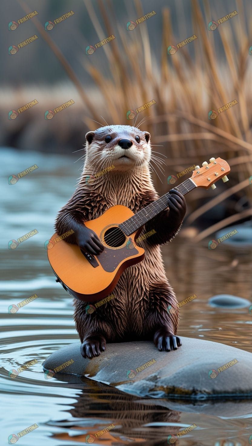 Diamond Painting: Nutria Músico del Río
