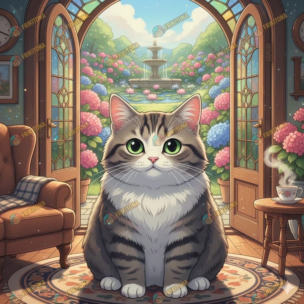 Diamond Painting: Gata Gorda del Jardín Secreto