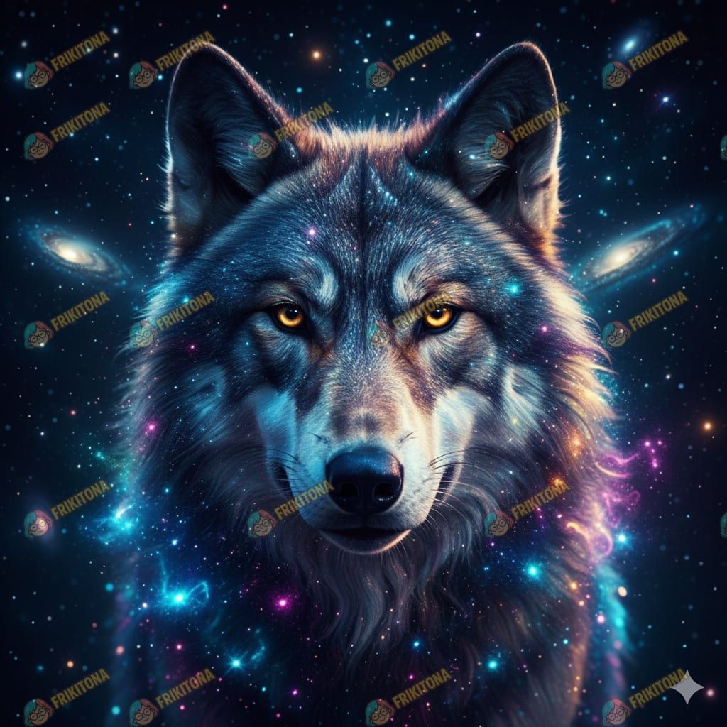 Diamond Painting: Lobo Guardián del Cosmos