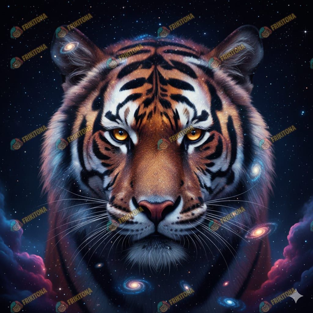 Diamond Painting: Tigre del Universo Infinito