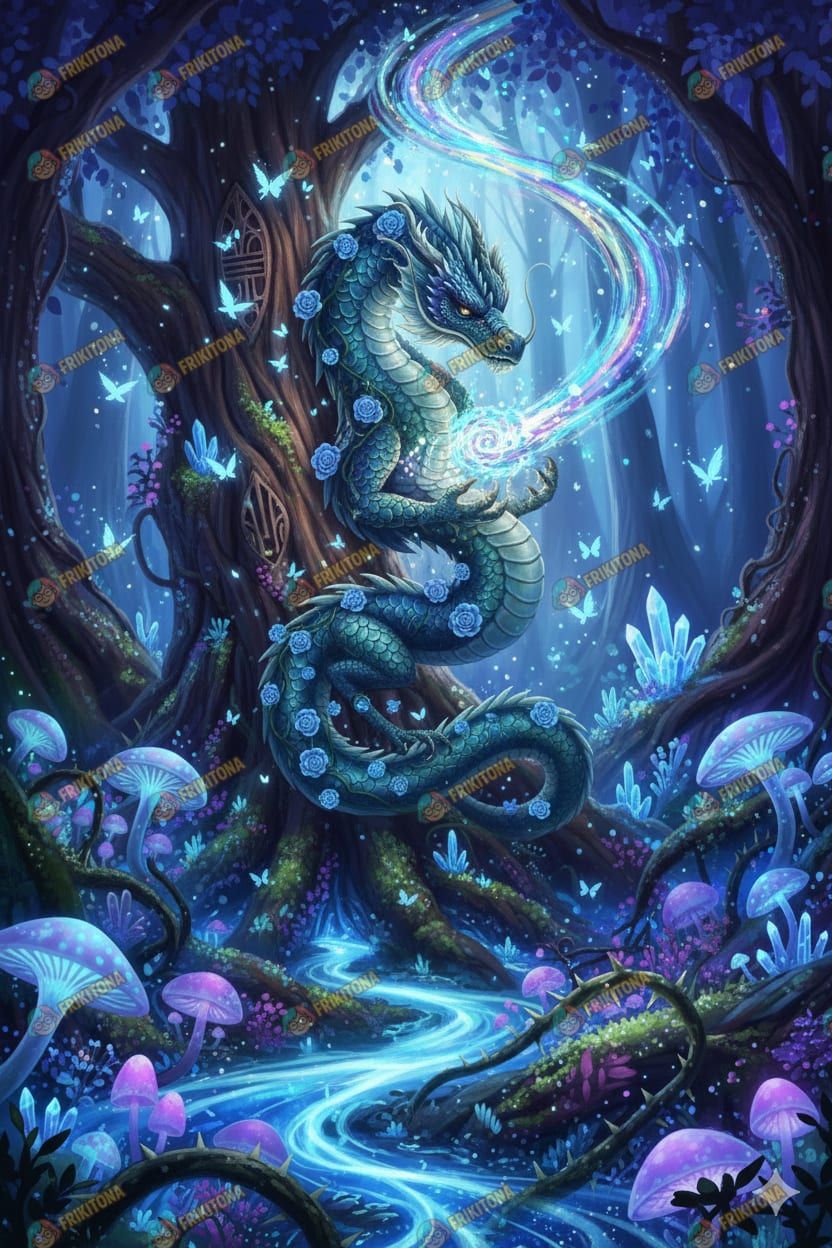 Diamond Painting: Dragón y el Río de Luz