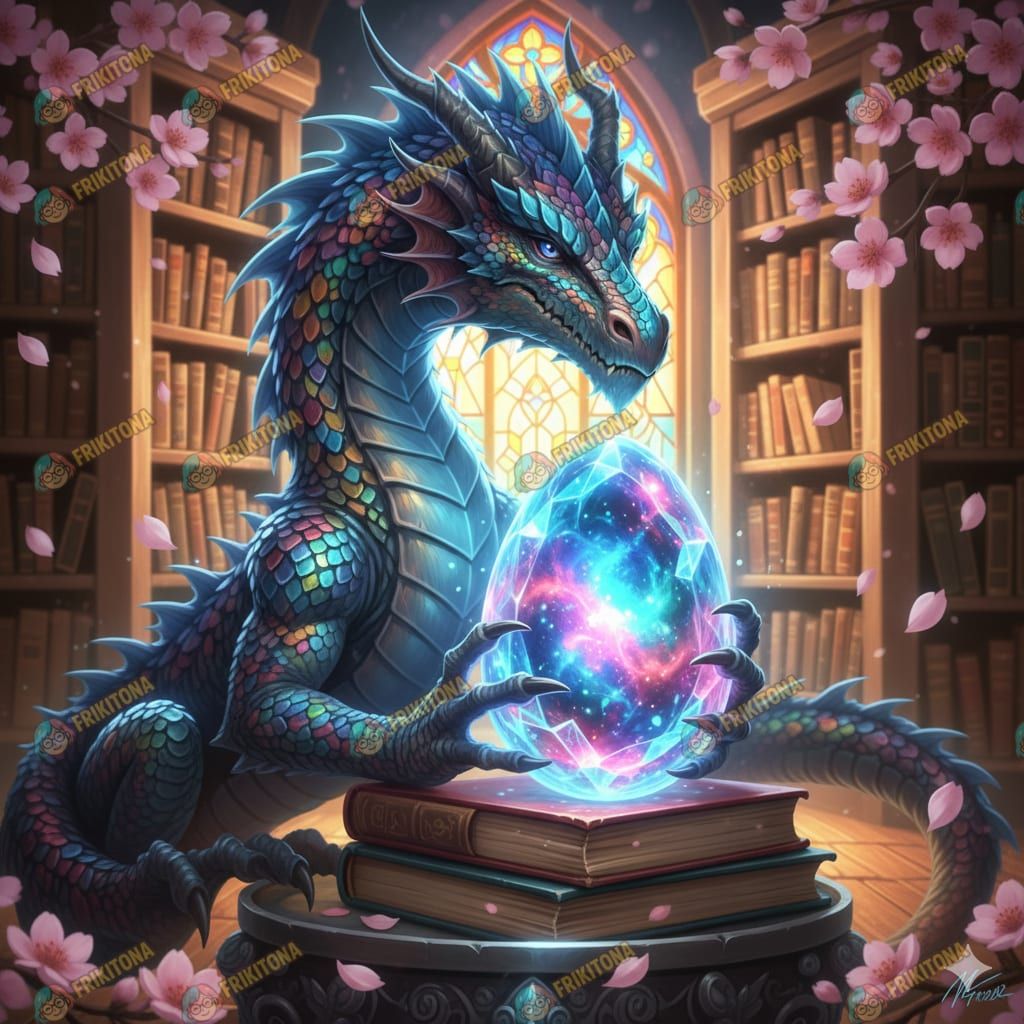 Diamond Painting: Dragón Guardián del Huevo Cósmico