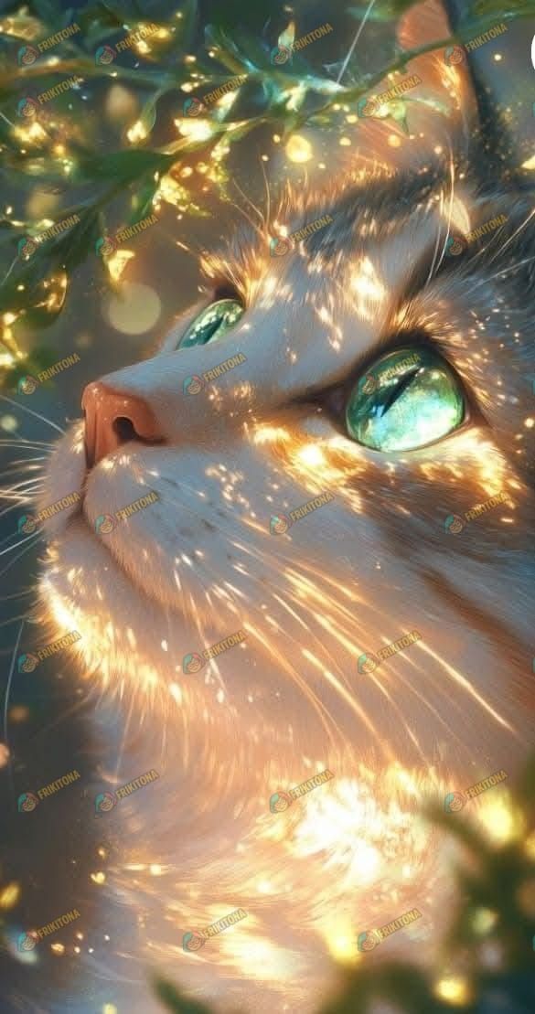Diamond Painting: Gata Dorada con Ojos de Mar