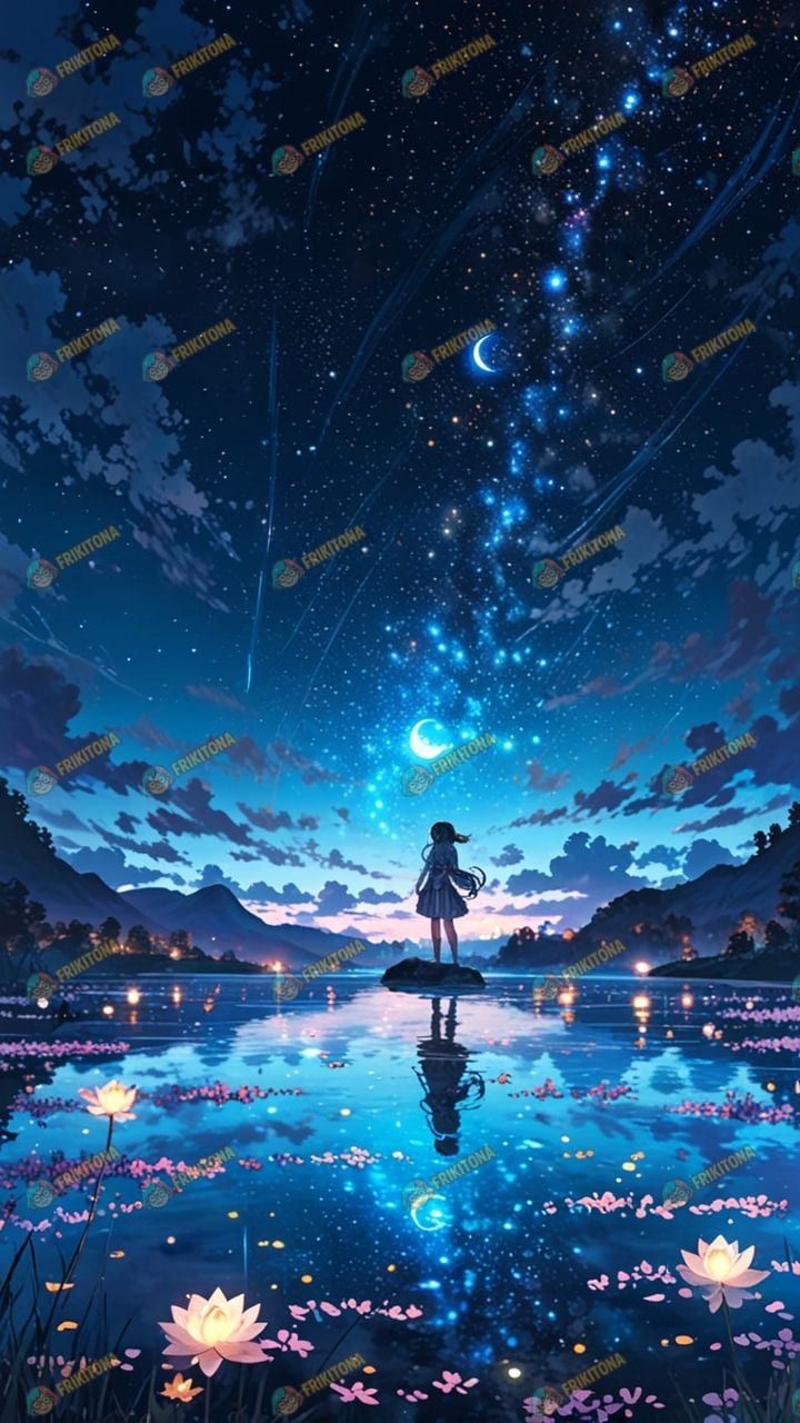 Diamond Painting: Chica en el Lago Estrellado