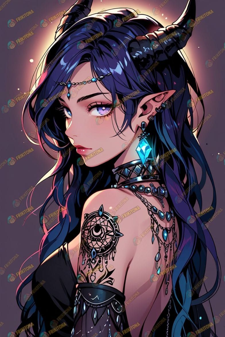 Diamond Painting: Demonia de Cristal Azul