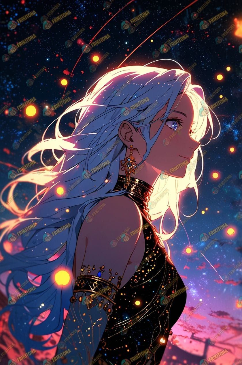 Diamond Painting: Guerrera bajo Lluvia de Luces
