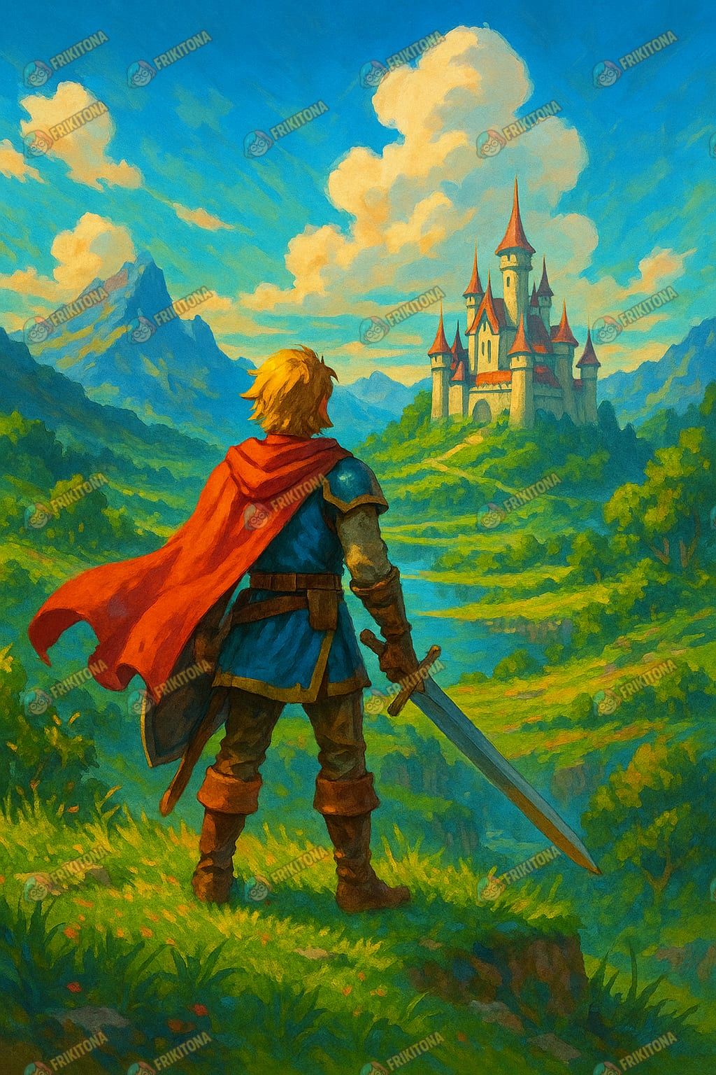 Diamond Painting: Héroe ante el Castillo Lejano