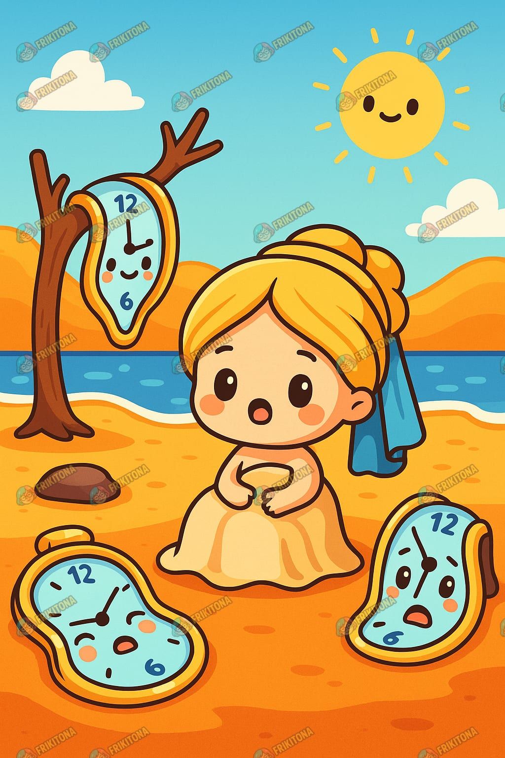 Diamond Painting: Dalí Kawaii: Relojes Blandos