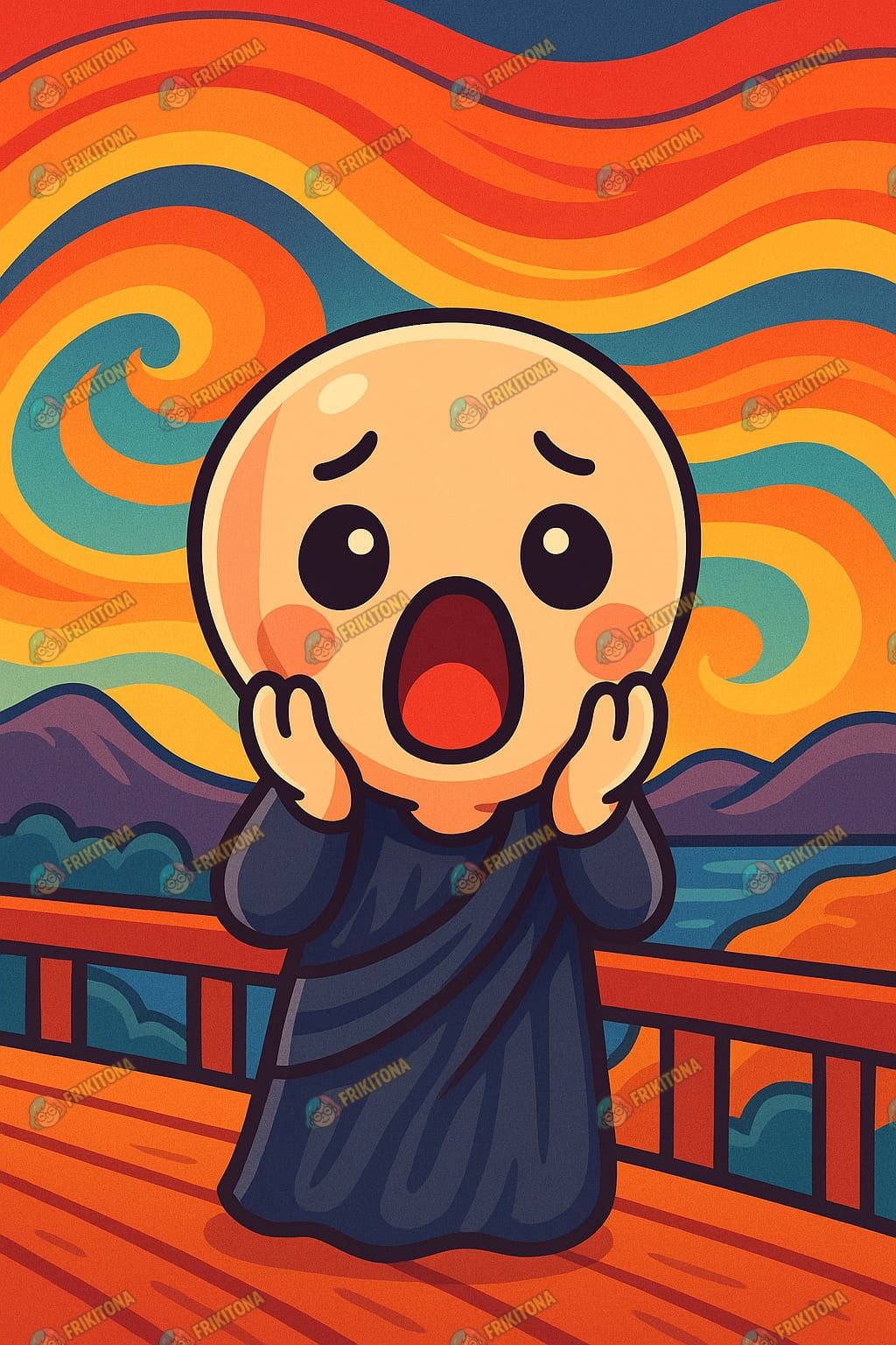 Diamond Painting: El Grito Kawaii de Munch