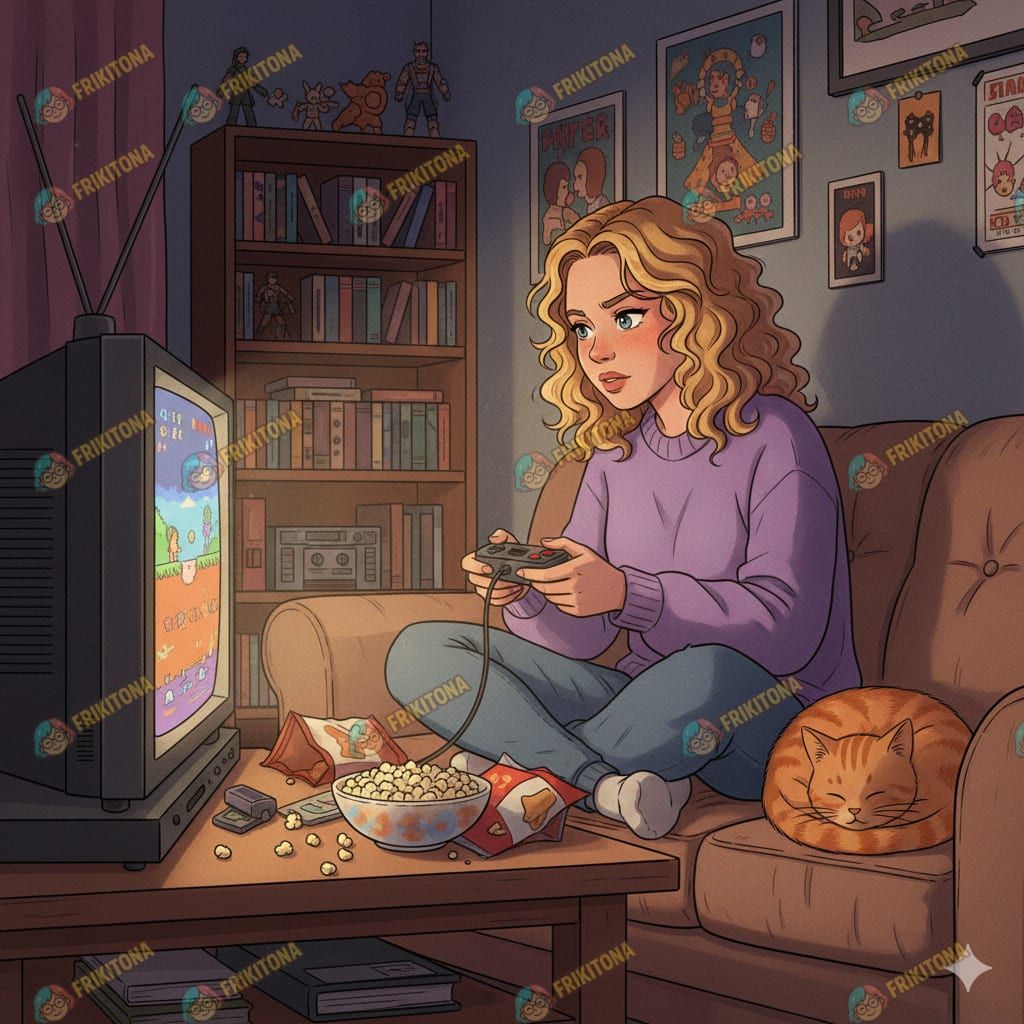 Diamond Painting: Retro Gamer con Palomitas