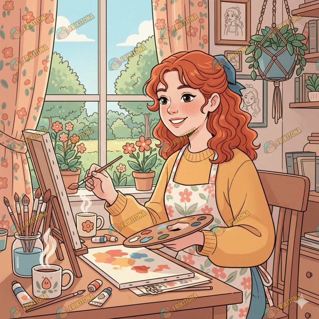 Diamond Painting: Artista con Corazón Floral