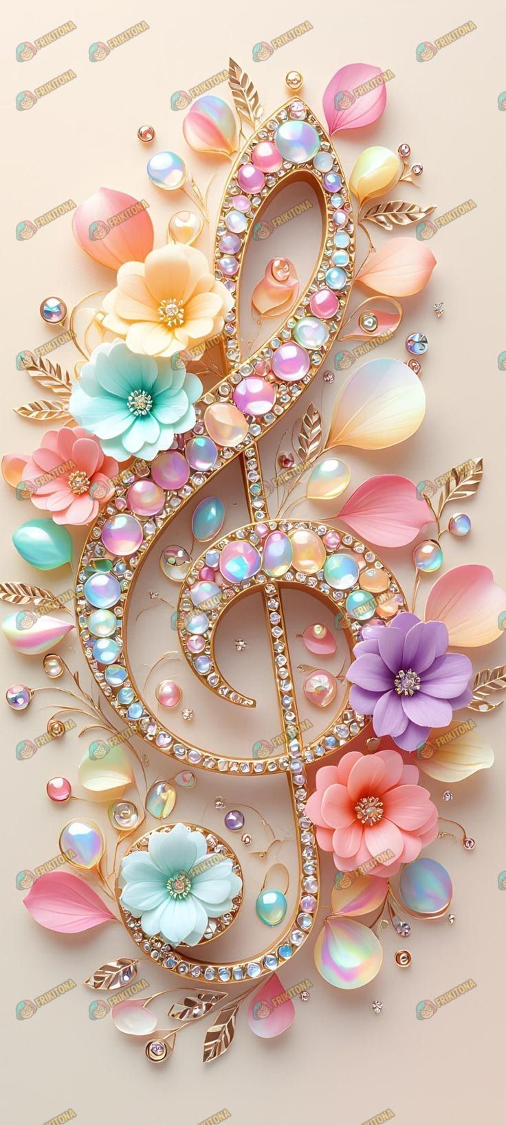 Diamond Painting: Clave de Sol en Flores