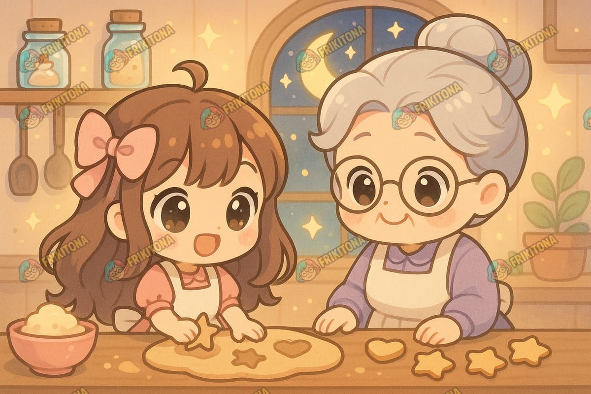 Diamond Painting: Abuela y Niña Hacen Estrellas