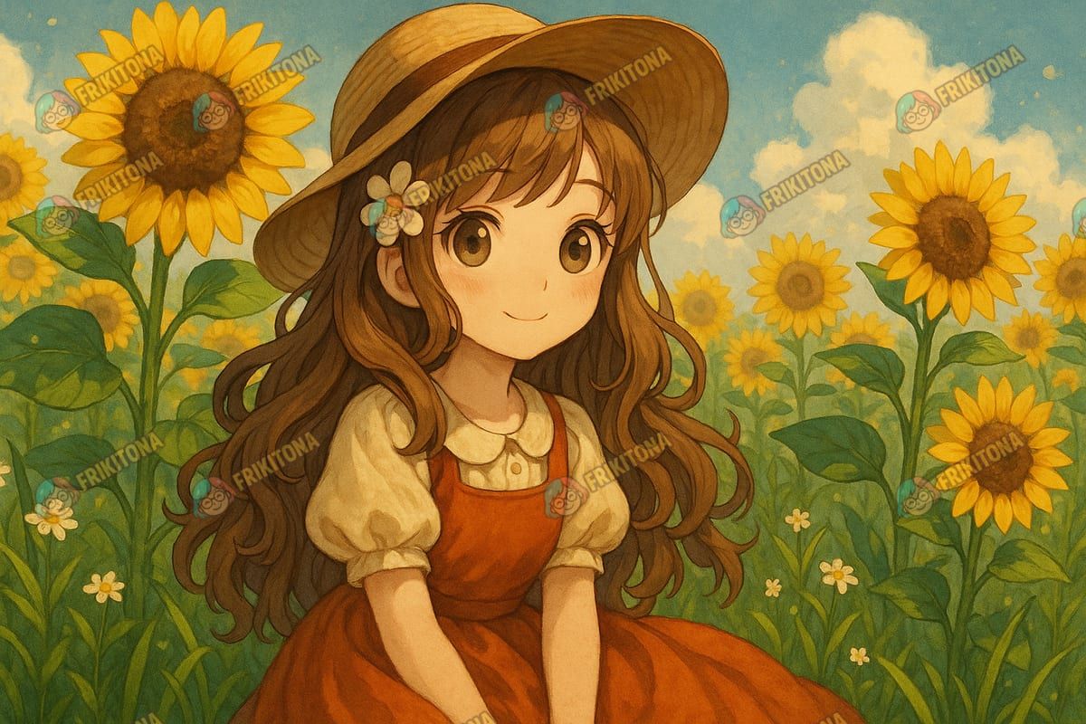 Diamond Painting: Chica en Campo de Girasoles