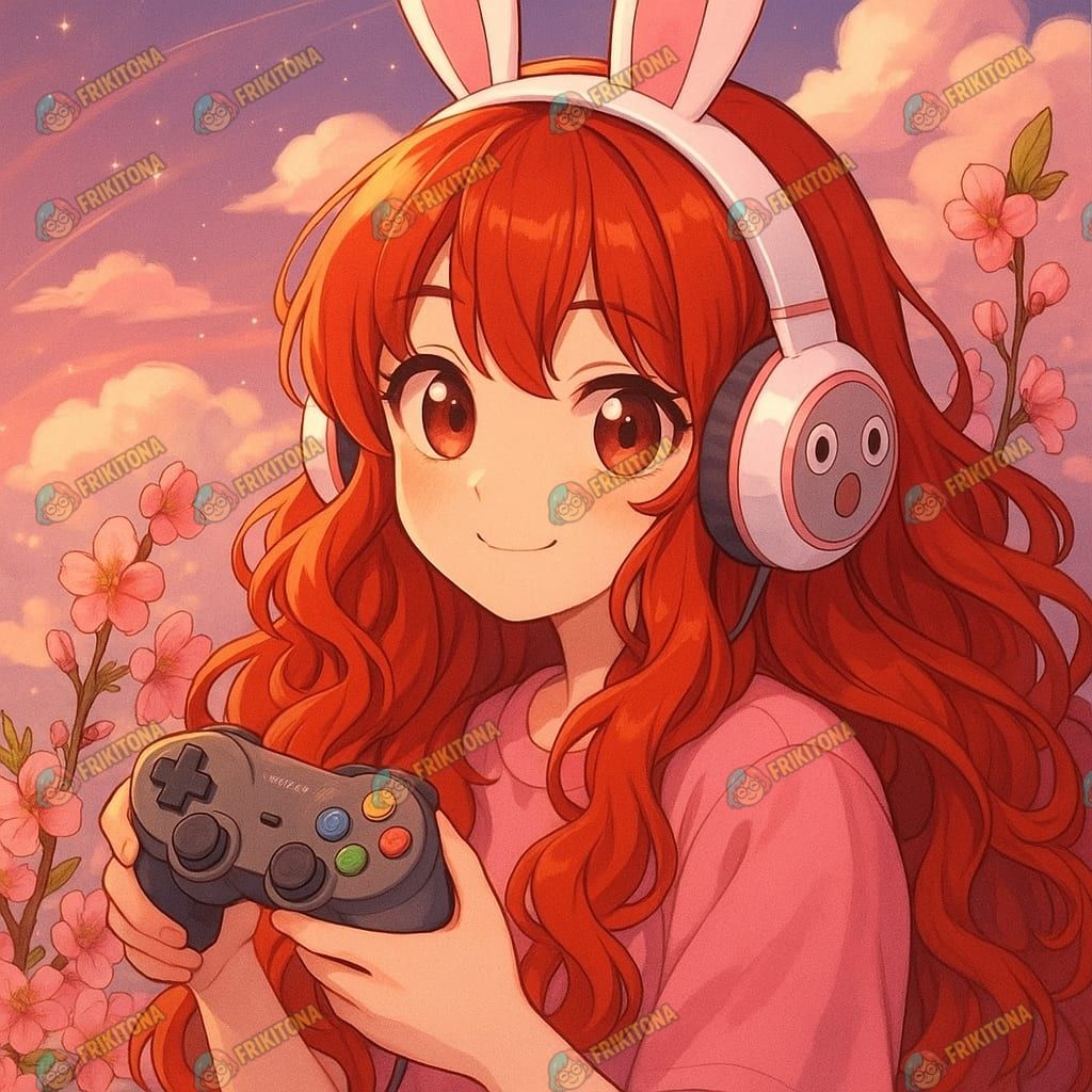 Diamond Painting: Gamer Anime con Audifonos Conejo
