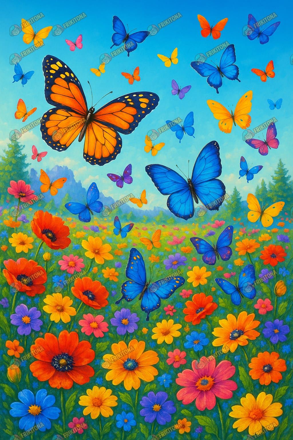 Diamond Painting: Vuelo de Mariposas Coloridas