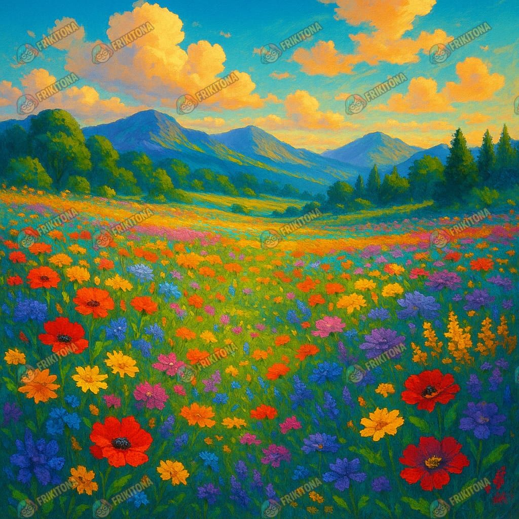 Diamond Painting: Pradera Pintada al Óleo