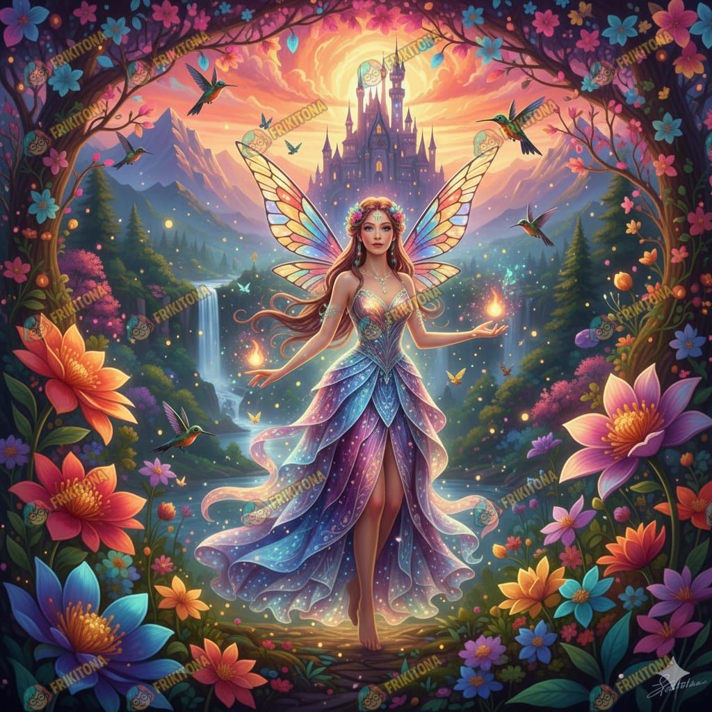 Diamond Painting: Hada con Alas de Cristal