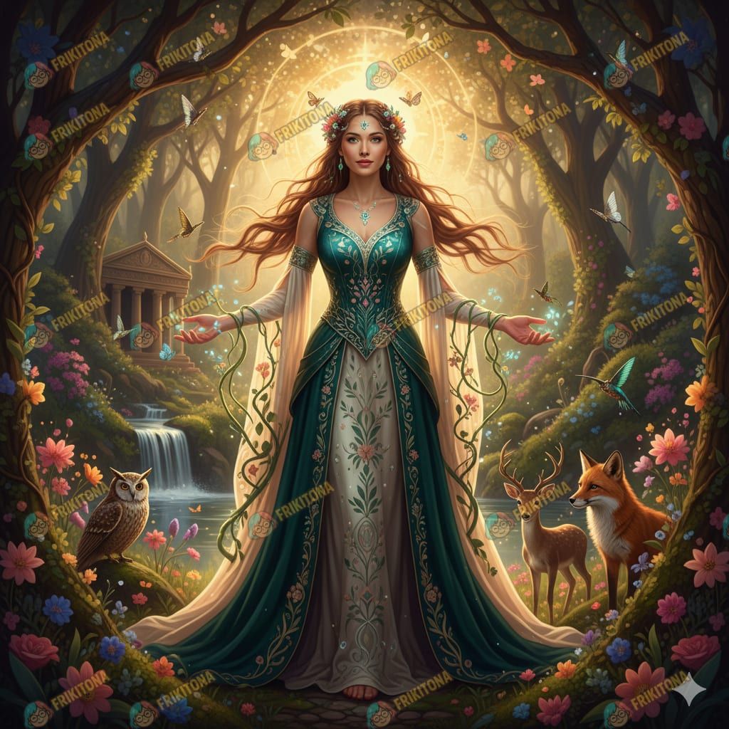 Diamond Painting: Sacerdotisa del Bosque Sagrado