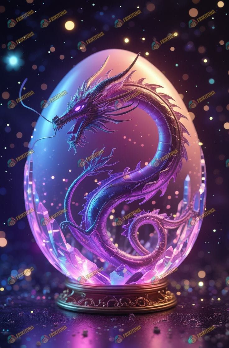 Diamond Painting: Dragón en Huevo de Cristal