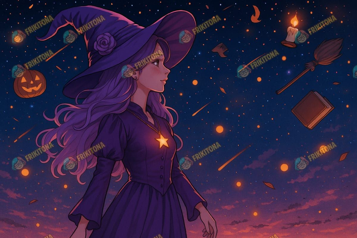 Diamond Painting: Bruja del Crepúsculo Estrellado