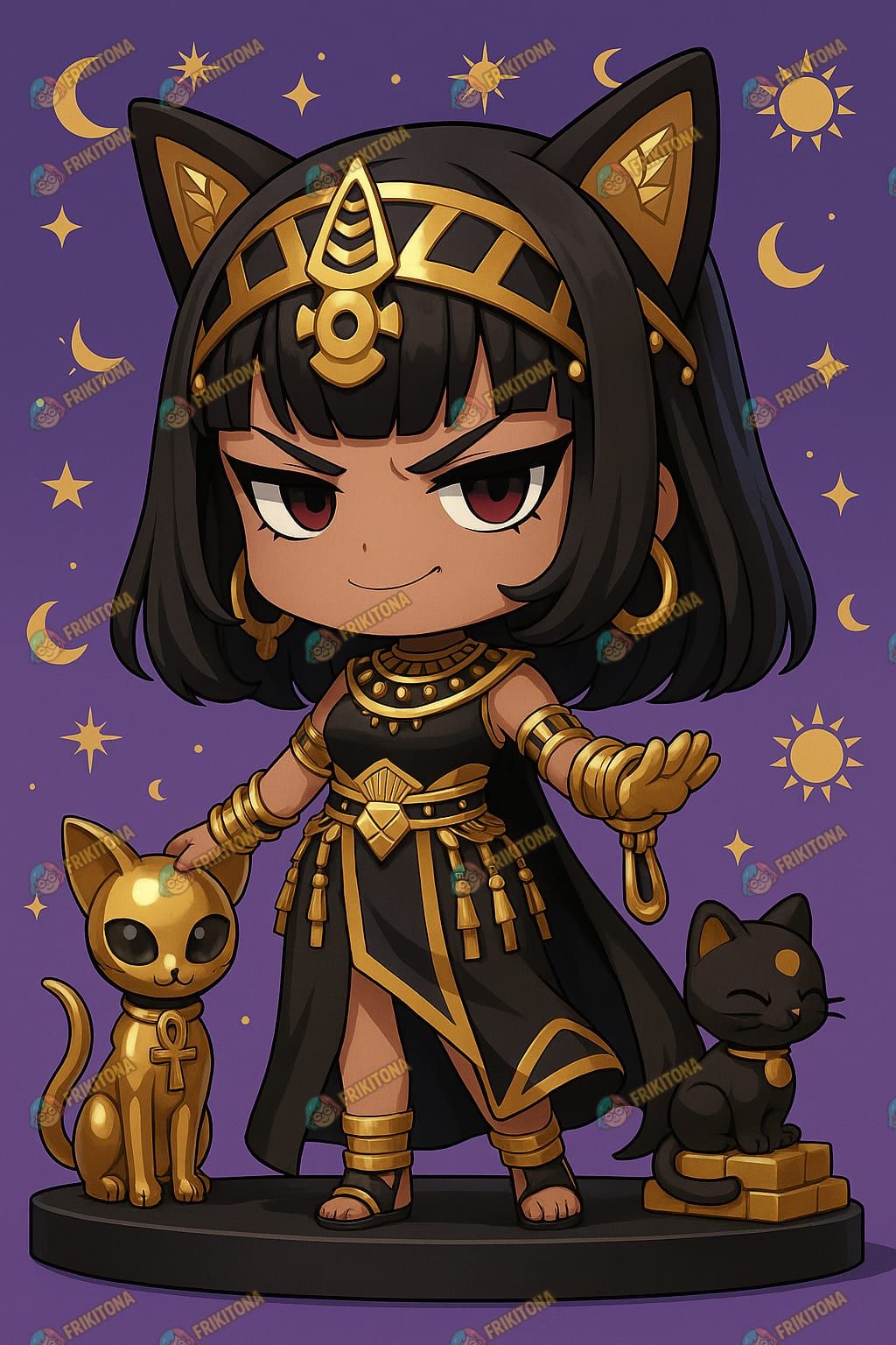 Diamond Painting: Pequeña Bastet y Guardianes