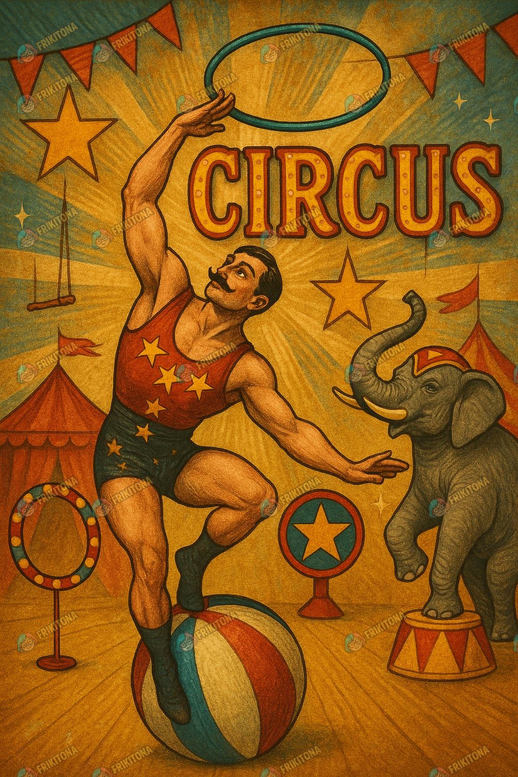 Diamond Painting: Forzudo del Gran Circo