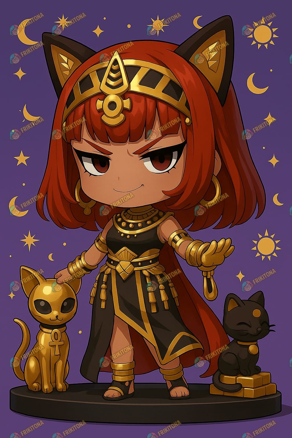 Diamond Painting: Pequeña Bastet Pelirroja