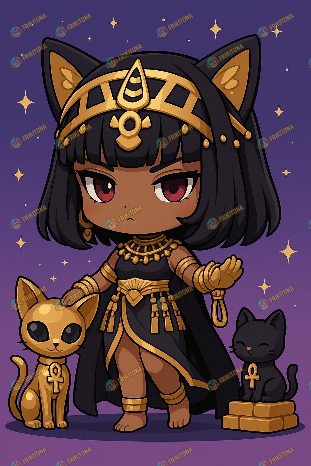 Diamond Painting: Bastet Guardiana Nocturna