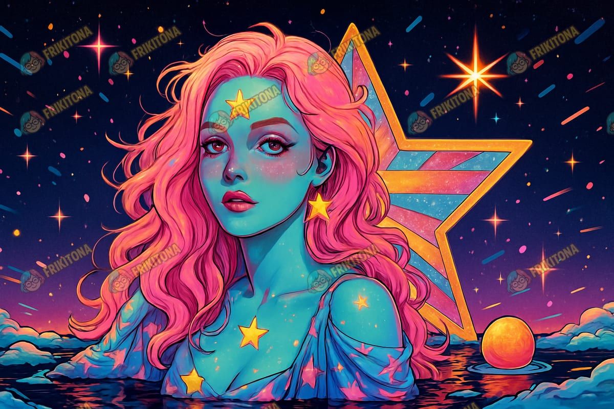 Diamond Painting: Musa Cósmica de Estrellas