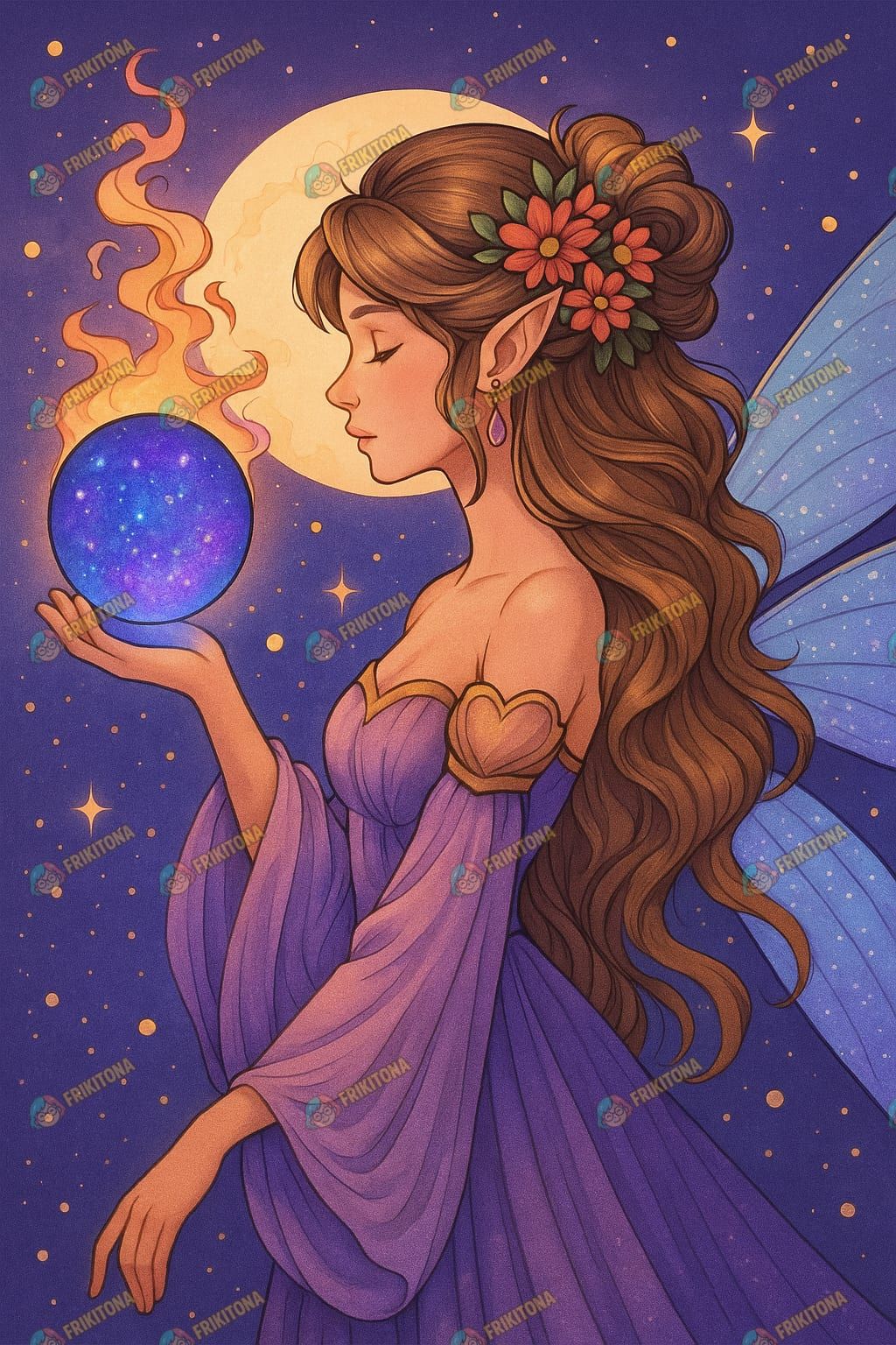 Diamond Painting: Hada del Orbe Celestial
