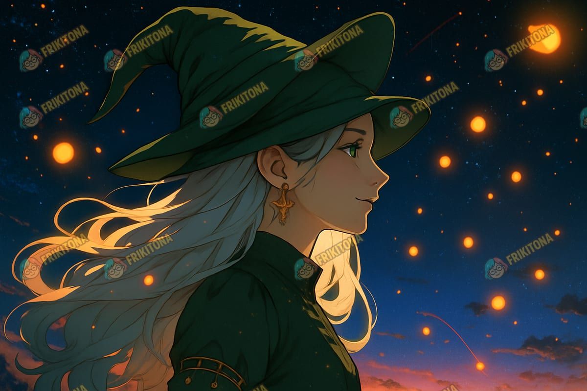 Diamond Painting: Bruja Plateada al Atardecer