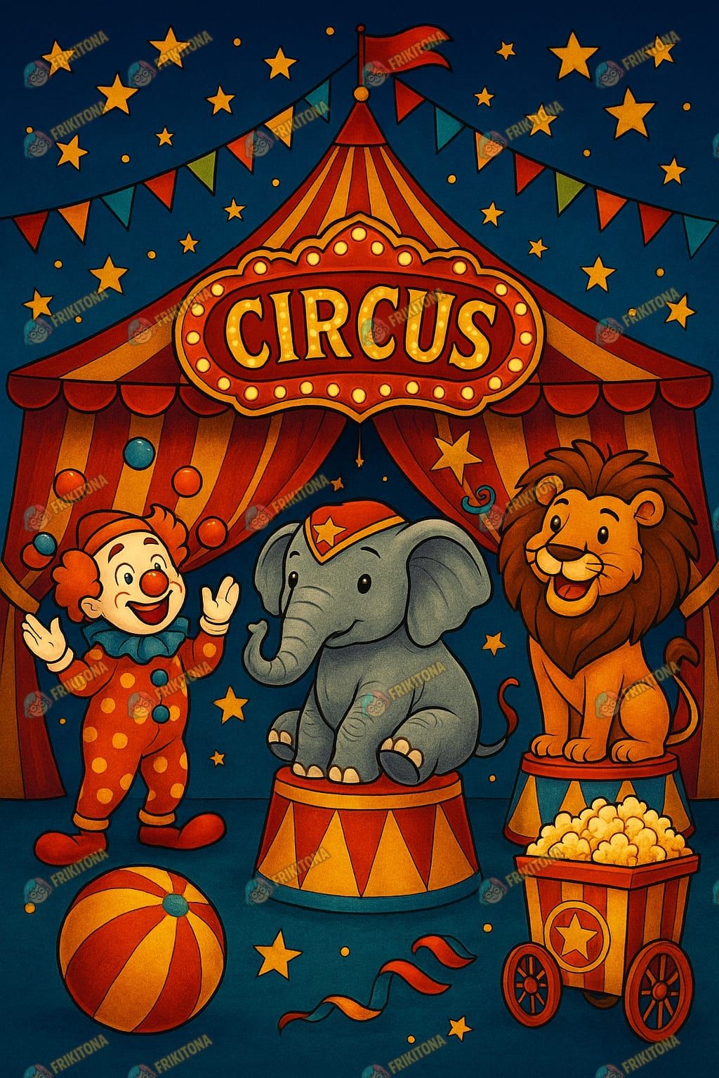 Diamond Painting: Circo Mágico de Estrellas