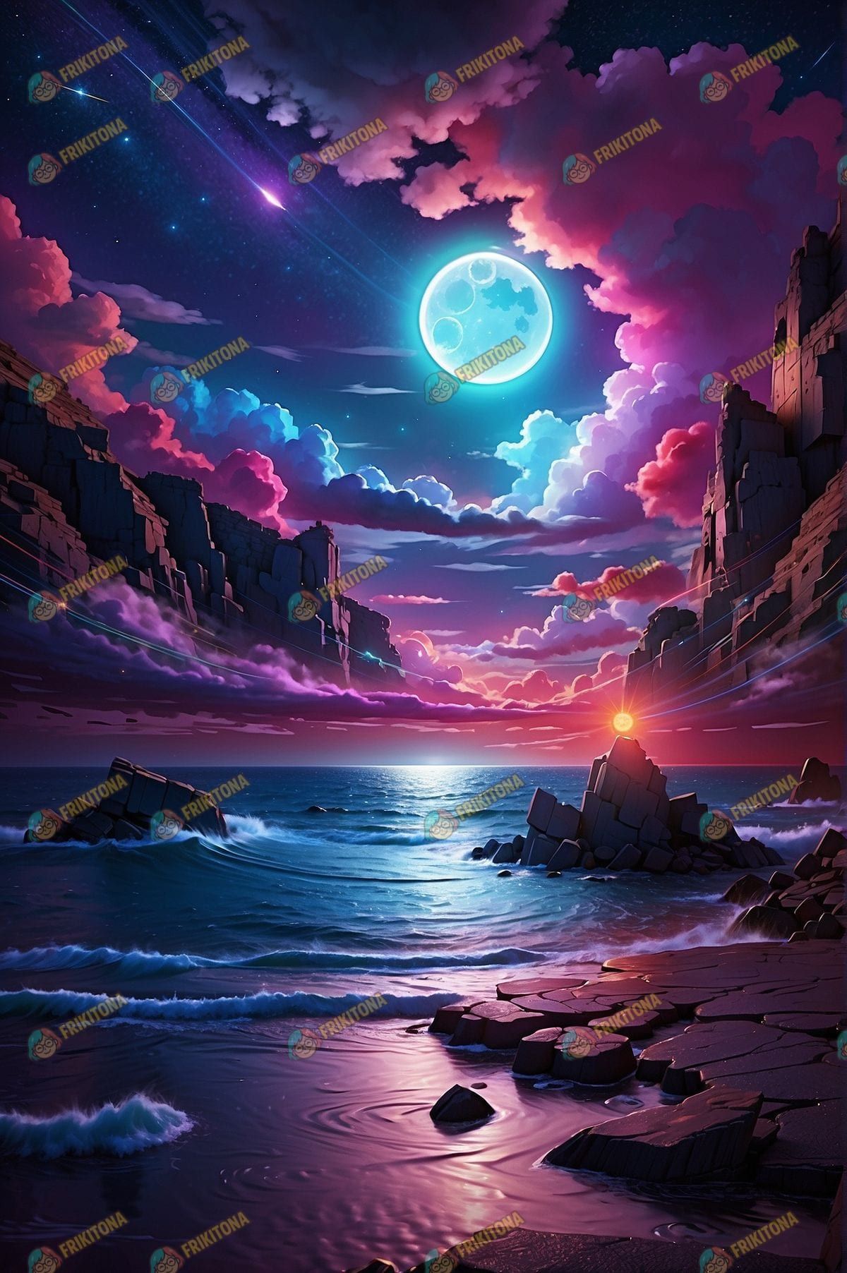 Diamond Painting: Costa Lunar de Ensueño
