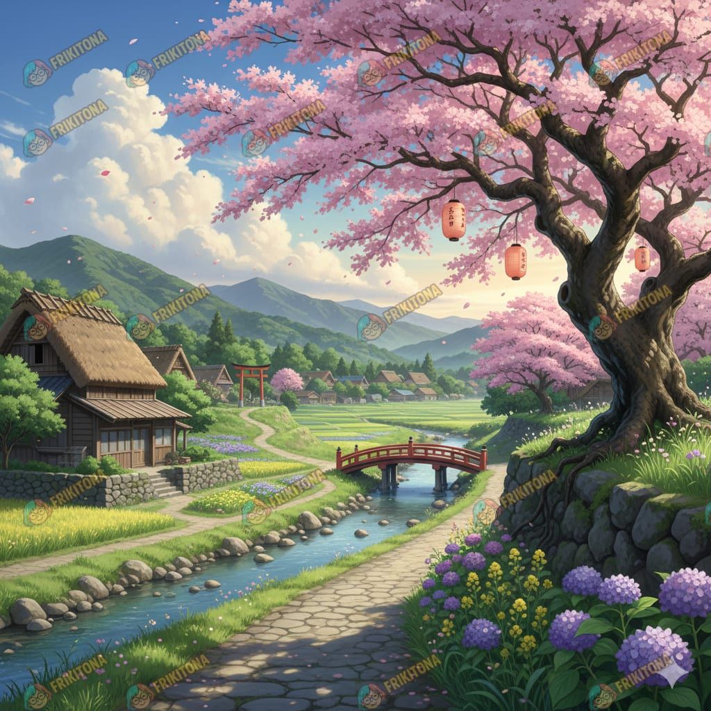 Diamond Painting: Primavera en la Aldea
