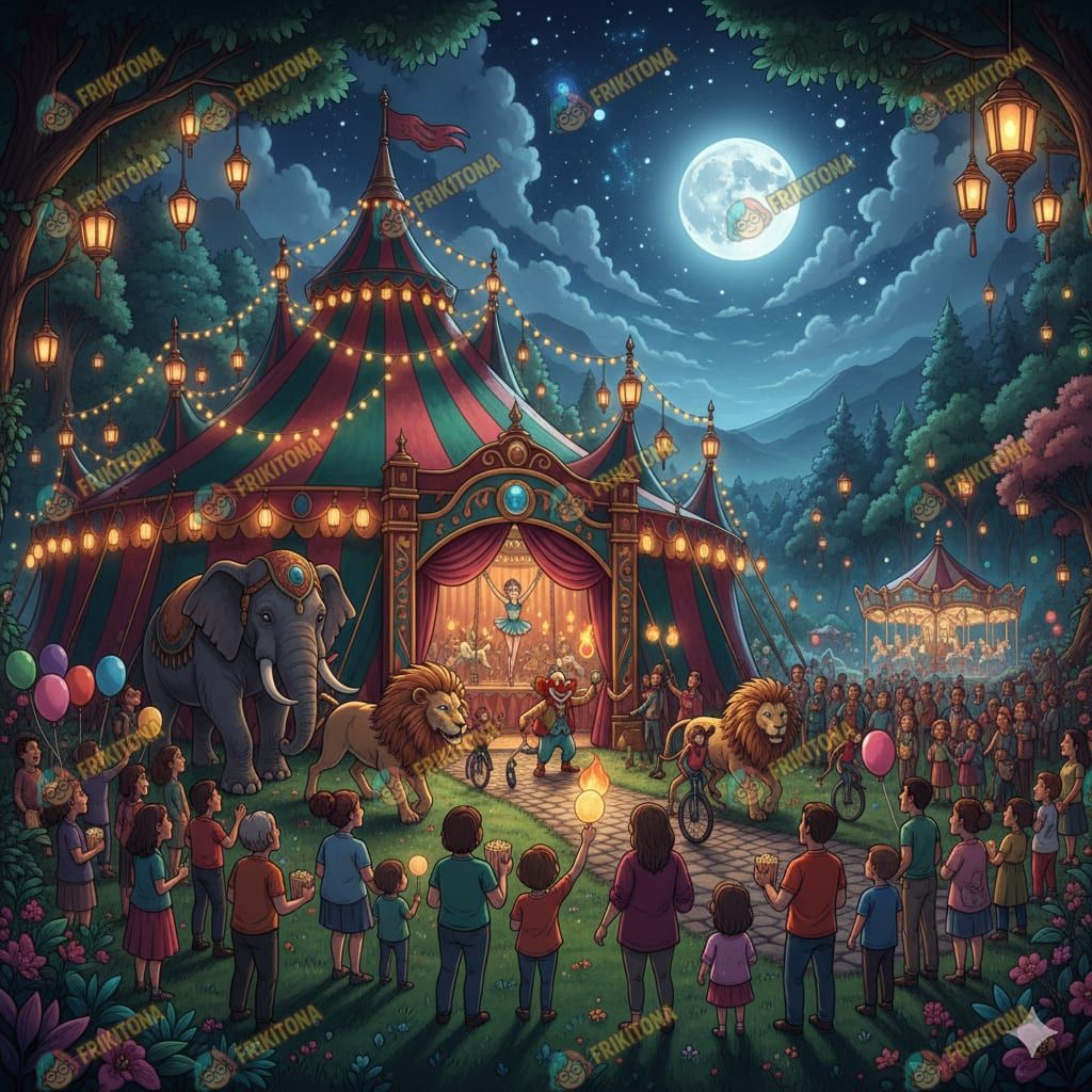 Diamond Painting: Noche de Circo y Luna
