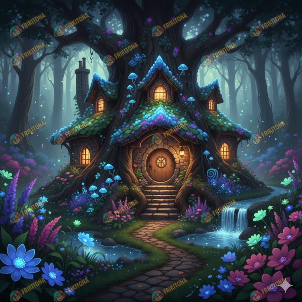 Diamond Painting: Hogar en el Árbol Mágico