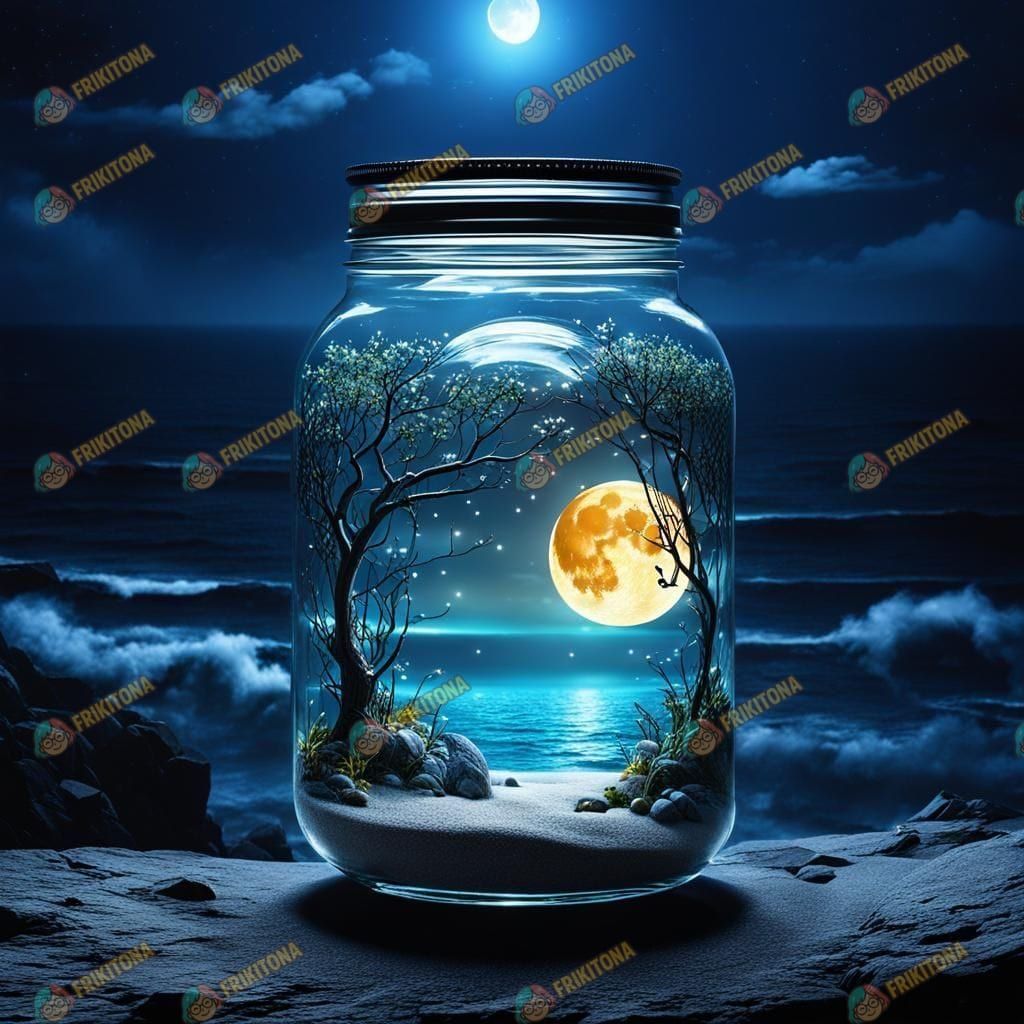 Diamond Painting: Luna Atrapada en Cristal