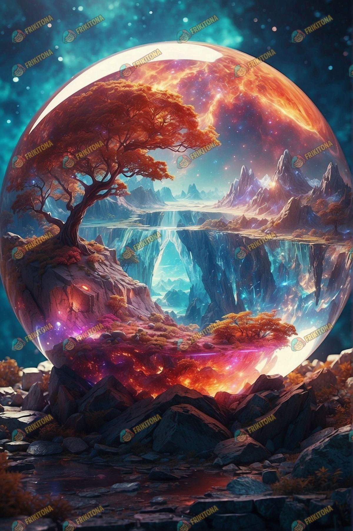 Diamond Painting: Mundo dentro del cristal
