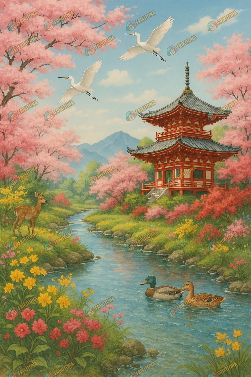 Diamond Painting: Primavera en la pagoda