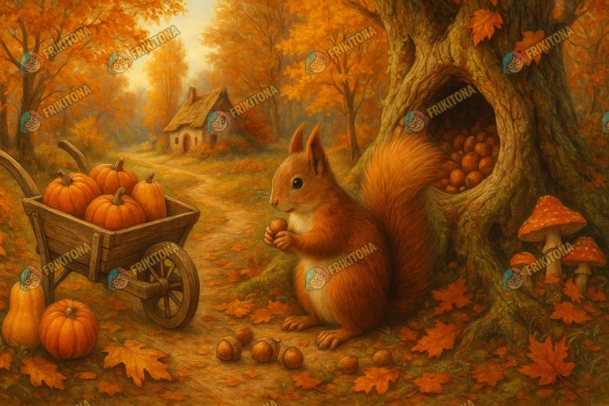 Diamond Painting: Tesoro otoñal de bellotas