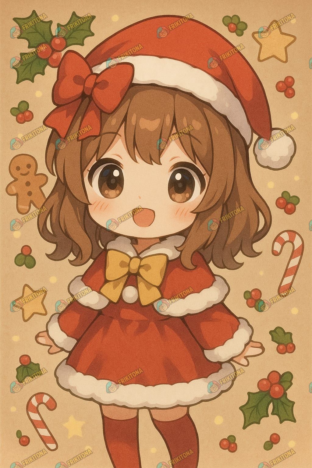 Diamond Painting: Dulce chibi navideña